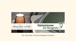 Desktop Screenshot of gaestezimmer-sinsheim.de