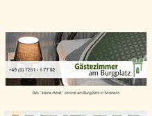 Tablet Screenshot of gaestezimmer-sinsheim.de